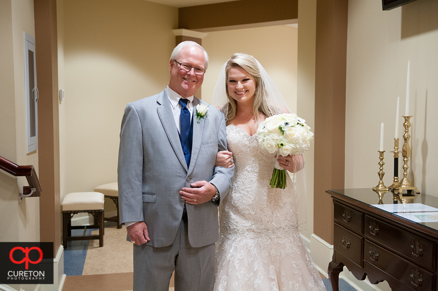 Bride and her father.