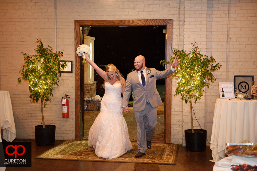 Bride and Groom make their entrance.