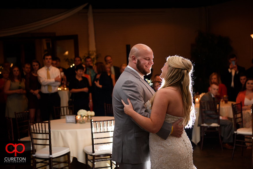 Bride and Groom share first dance.