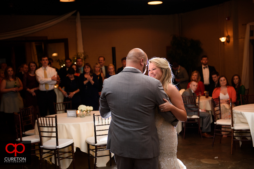 Bride and Groom share first dance.