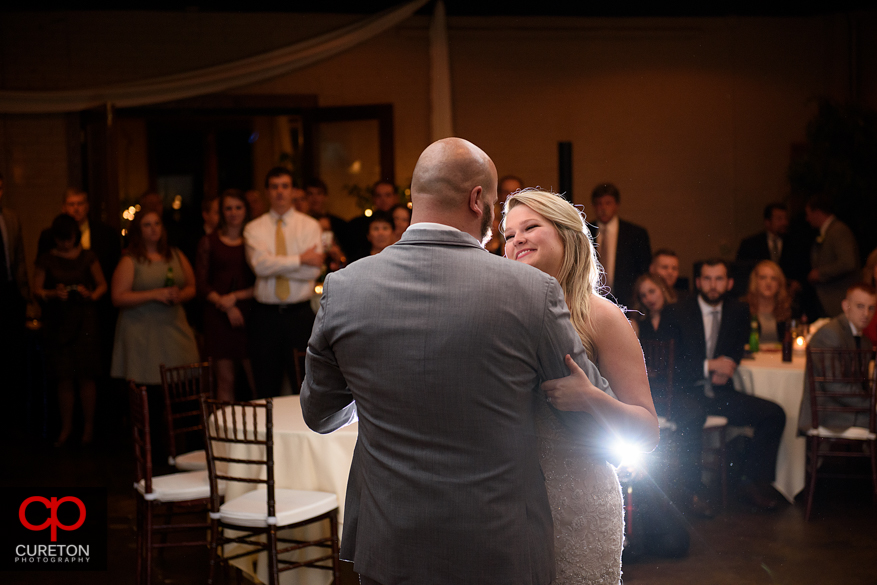 Bride and Groom share first dance.