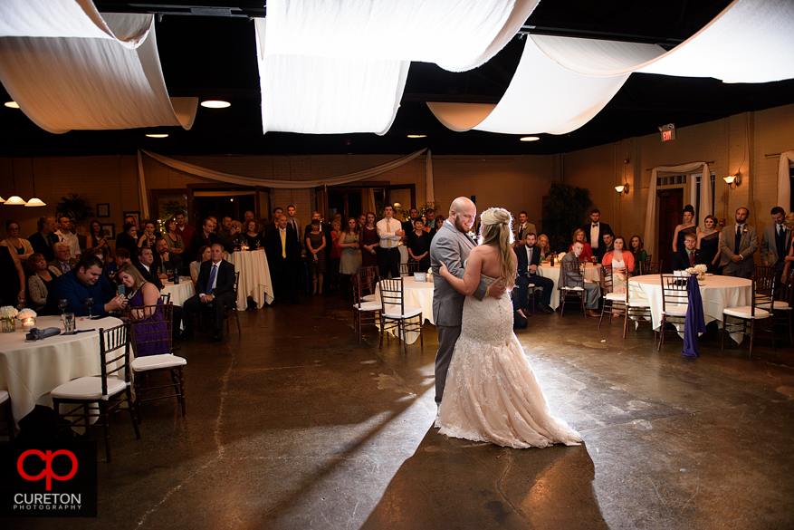 Bride and Groom share first dance.