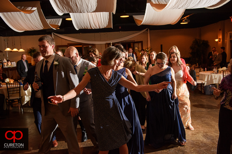 Carolina Party Professionals keep the reception guests dancing.