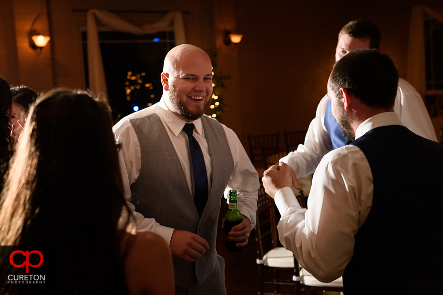 Carolina Party Professionals keep the reception guests dancing.