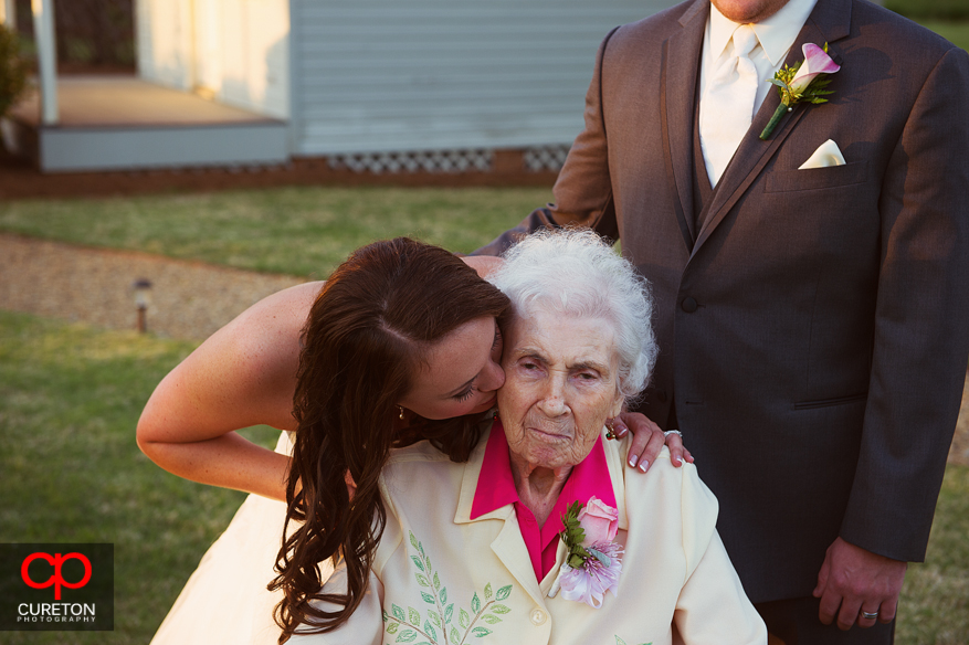 The bride and her grandmother.
