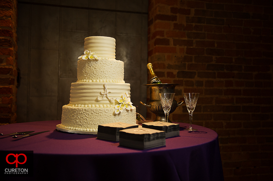 An amazing wedding cake by Kathy and company.