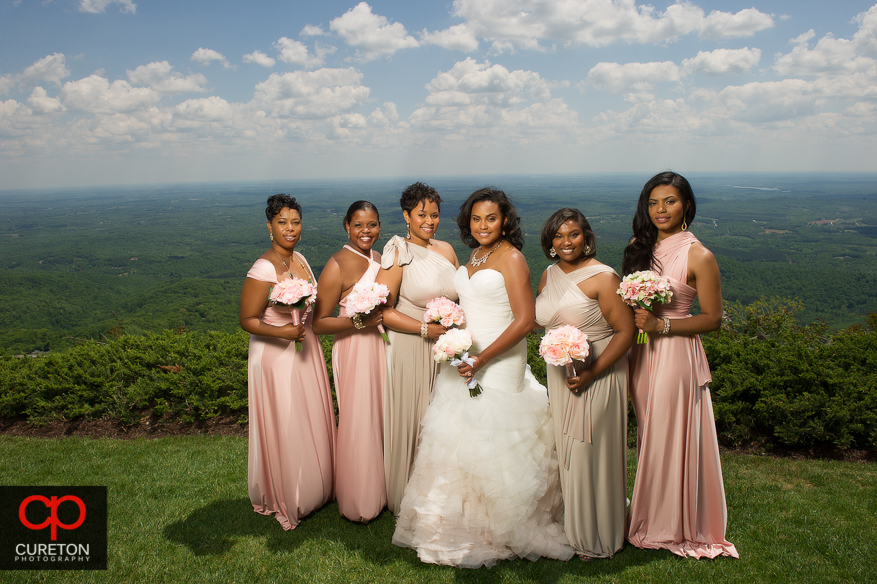 The bridesmaids at the lookout.