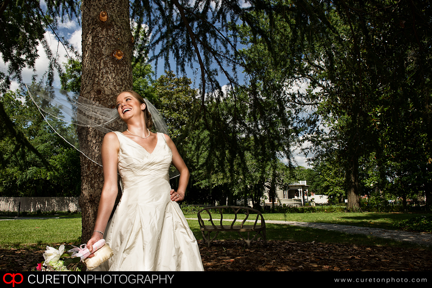 Bride at the Woodrow Wilson family house in Columbia SC.
