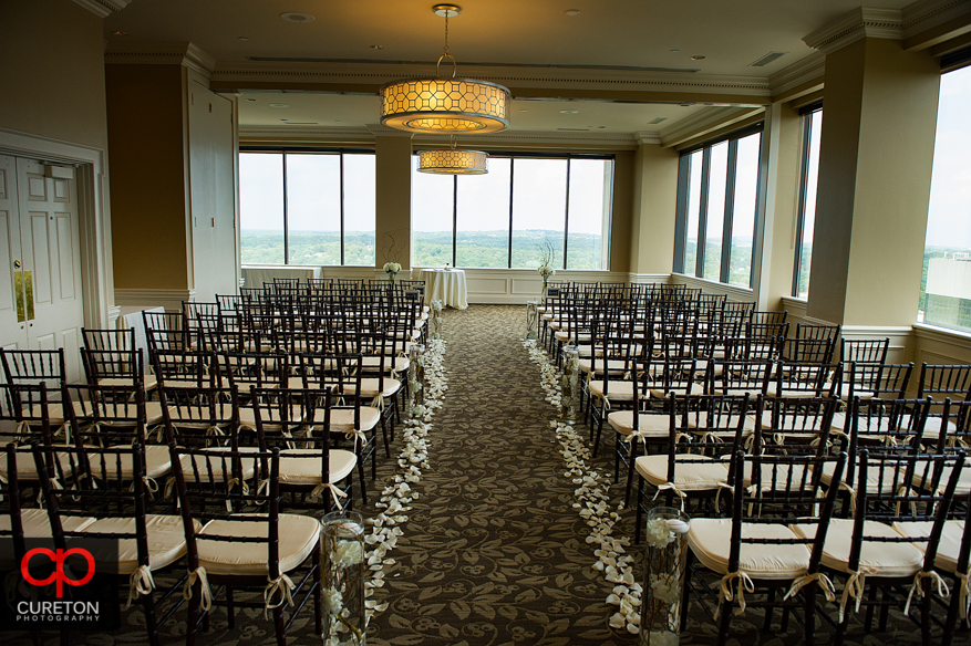 The Commerce Club seating for a wedding.