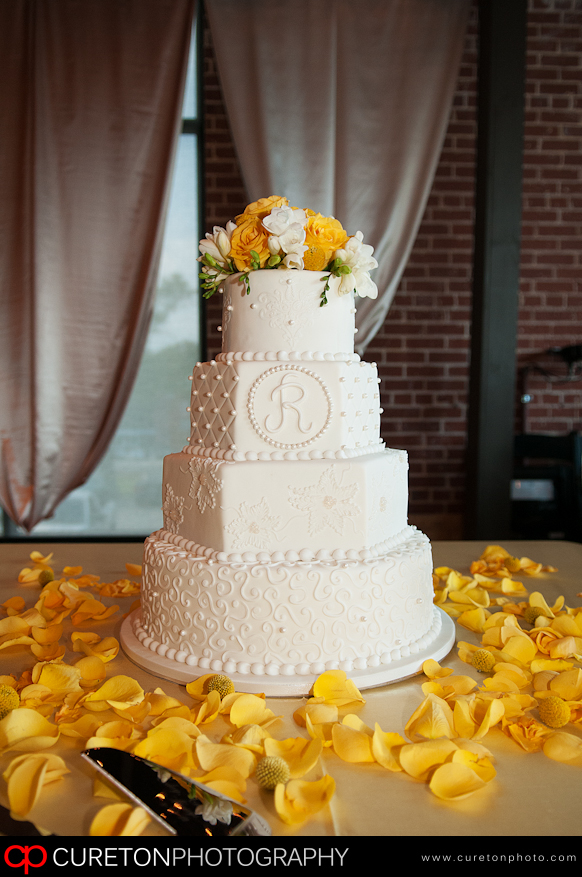 A tasty wedding cake from Kathy and Company.