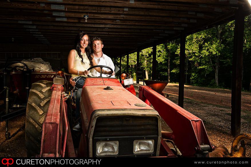 Couple on a tractor.