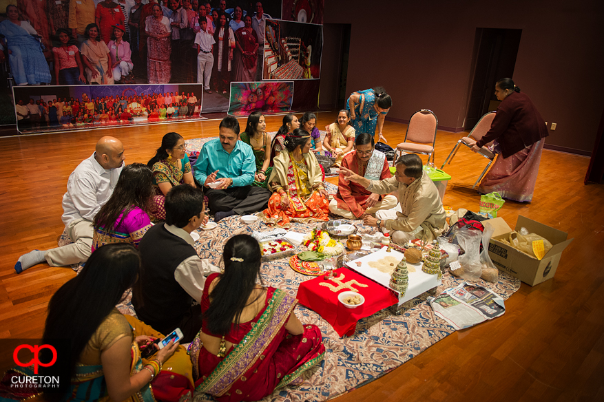 A vidhi taking place at the Vedic Center in Greenville, SC.