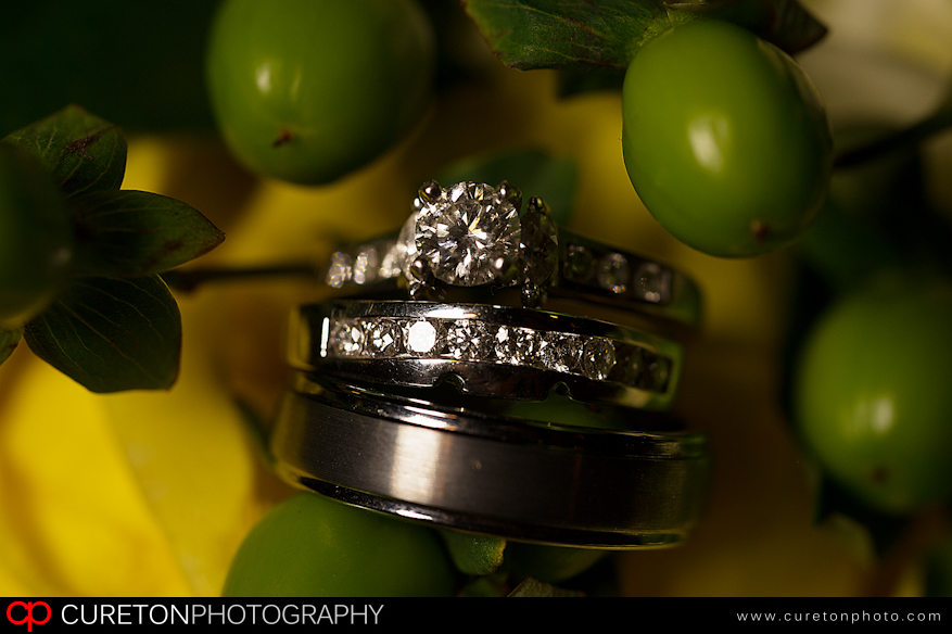Wedding ring closeup.