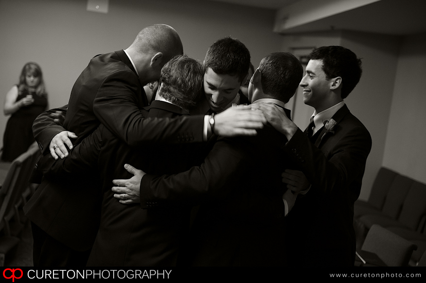 Groomsmen moments before the wedding.