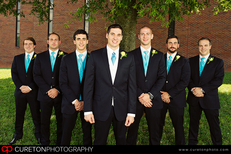 Groomsmen before wedding in Greenville,SC