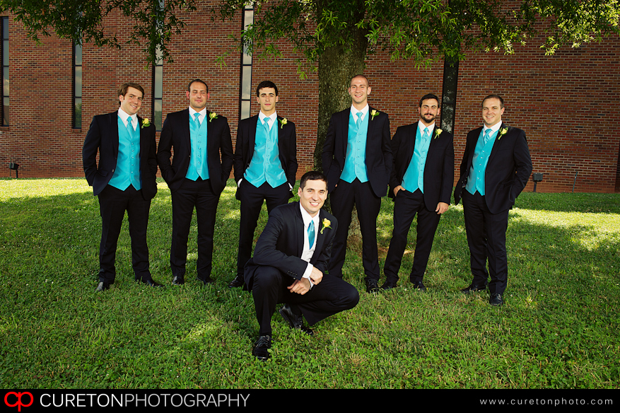 Groomsmen before Larkin's Sawmill reception.