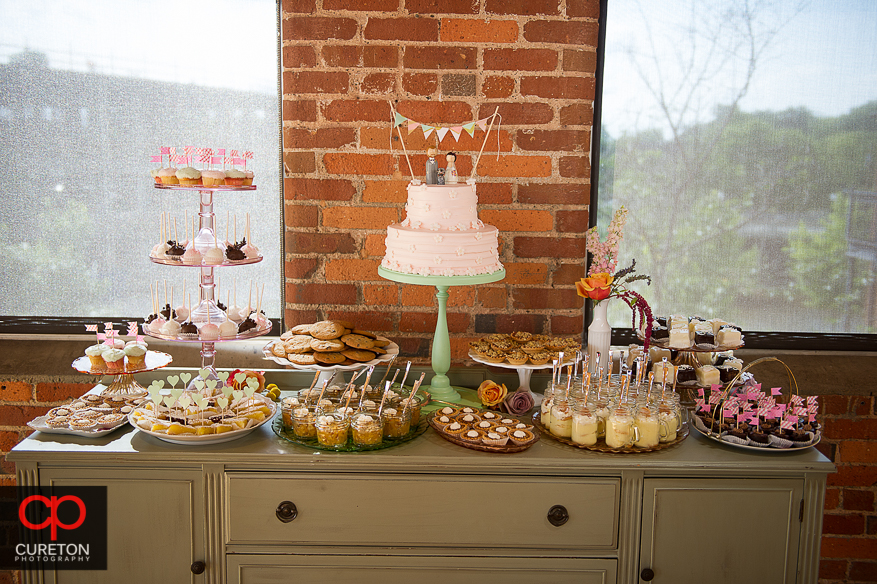 Beautiful dessert display from the Bakery off Augusta.