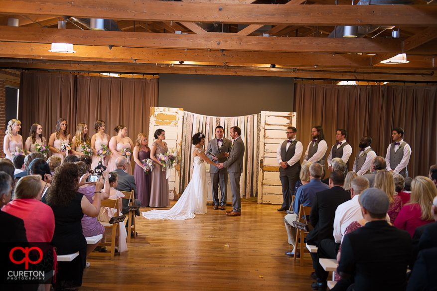 Wedding ceremony at the Certus loft.