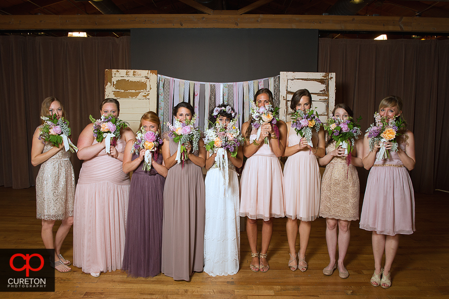 Bride and her bridesmaids.