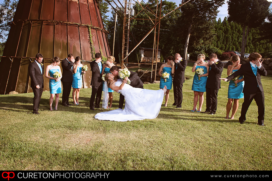 Wedding Party outside Larkin's Sawmill Greenville,SC.