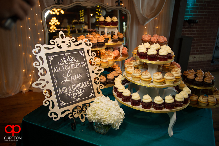 Cupcake bar at The Loom in SImpsonville.