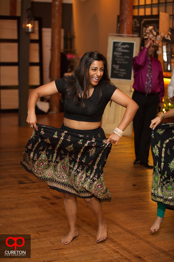 Bride's sister performing an Indian dance.