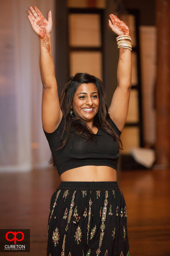 Brides sister performing a dance number.