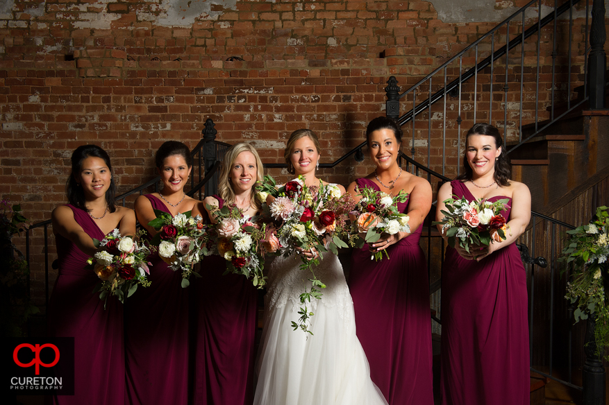 Bridesmaids at the Old Cigar Warehouse.