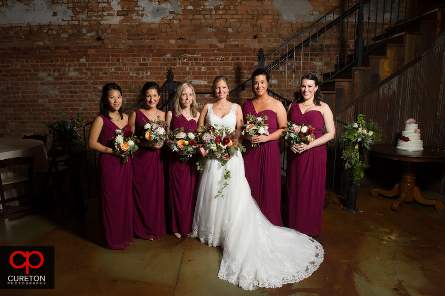 Bridesmaids at the Old Cigar Warehouse.