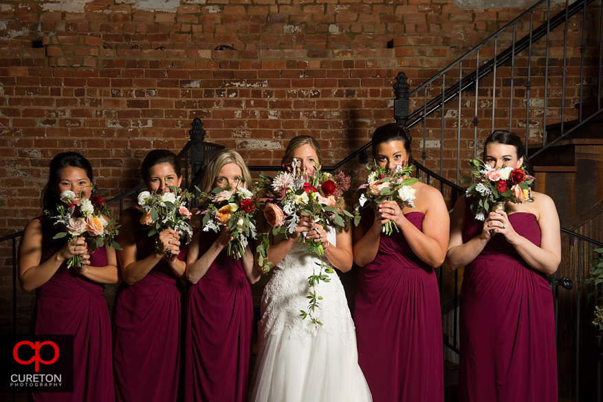 Bridesmaids at the Old Cigar Warehouse.