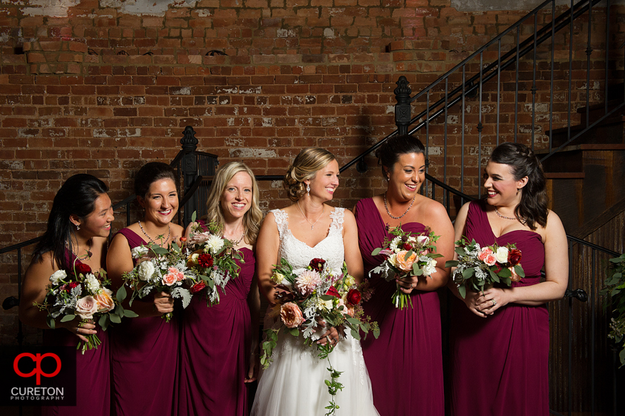 Bridesmaids at the Old Cigar Warehouse.