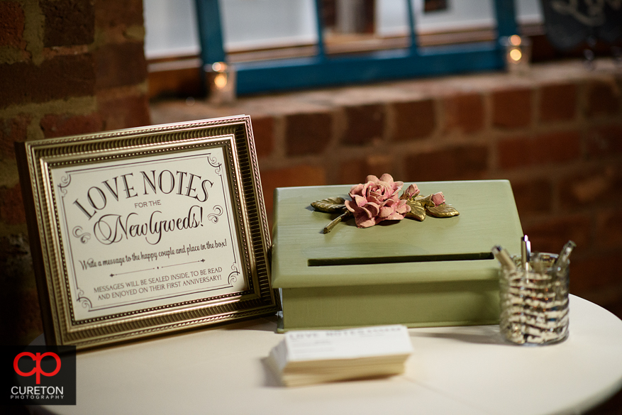 Intricate wedding details at the Old Cigar Warehouse.