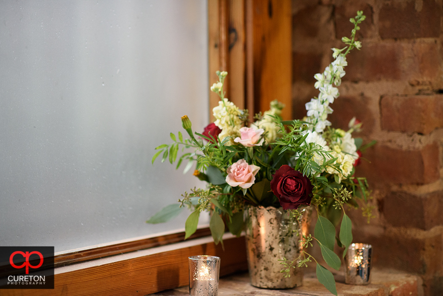 Intricate wedding details at the Old Cigar Warehouse.