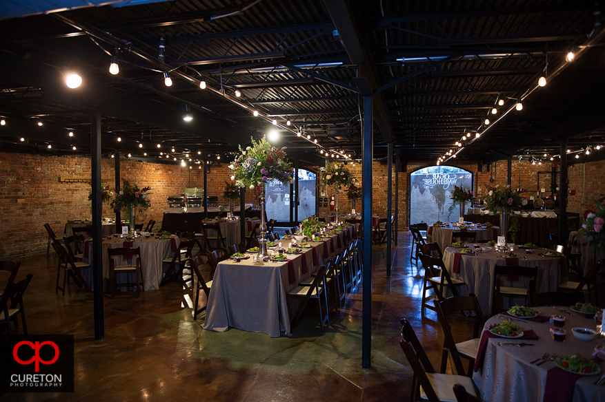 Intricate wedding details at the Old Cigar Warehouse.