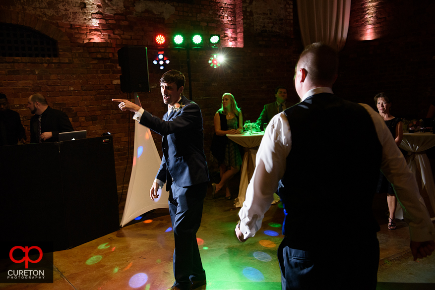 Uptown Entertainment keeping the party going at the Old Cigar Warehouse wedding reception.