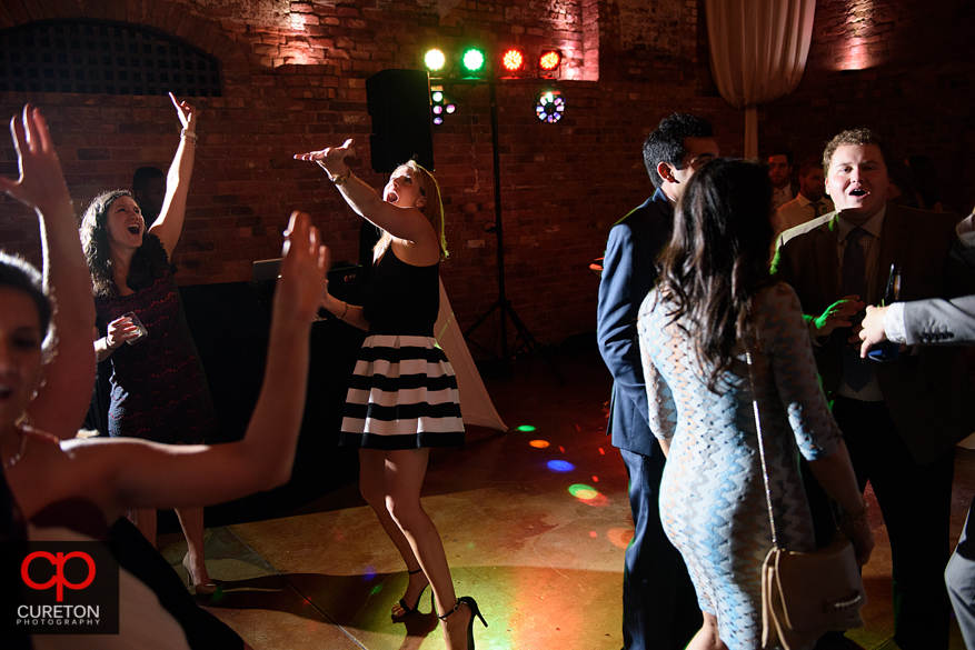 Uptown Entertainment keeping the party going at the Old Cigar Warehouse wedding reception.