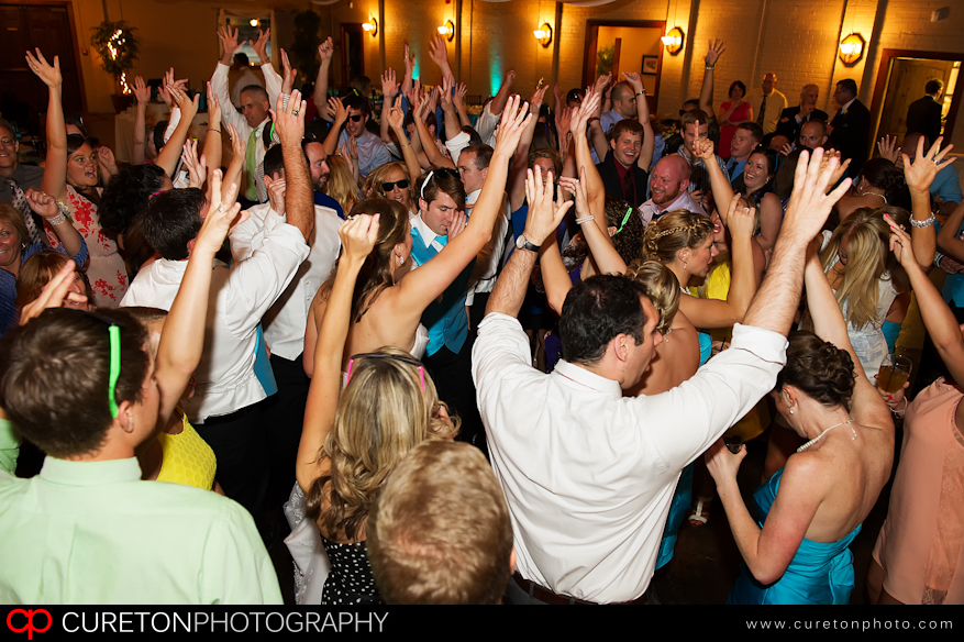 Crowd dancing to Pros Only DJ at Larkin's Sawmill in Greenville,SC.