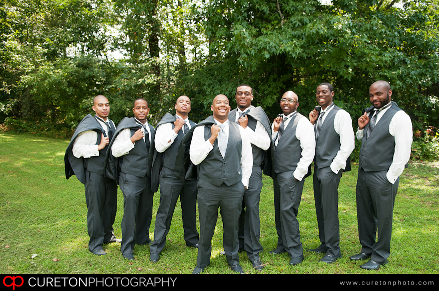 Relaxed shot of the Groomsmen pre-wedding.