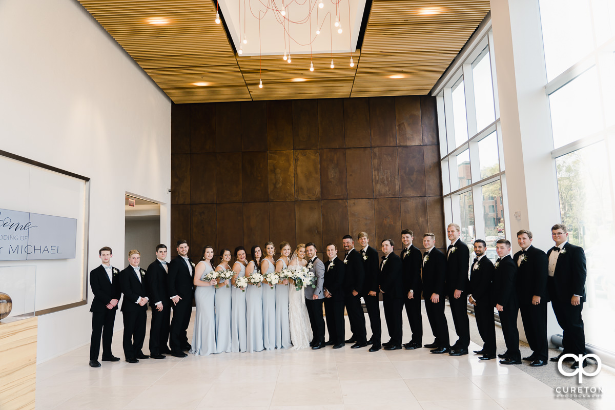 Wedding party in the lobby at Avenue.