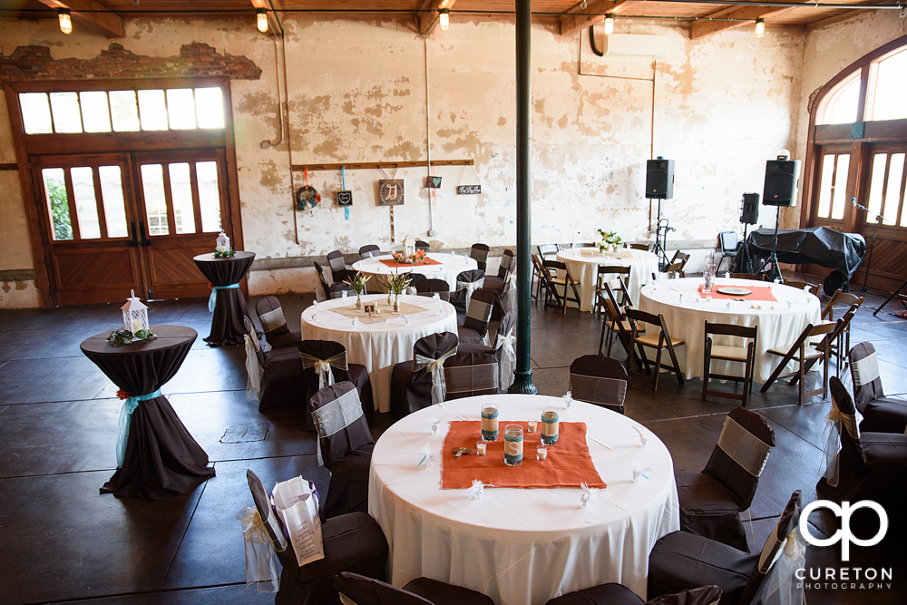 The Bleckley Inn setup for a wedding reception.