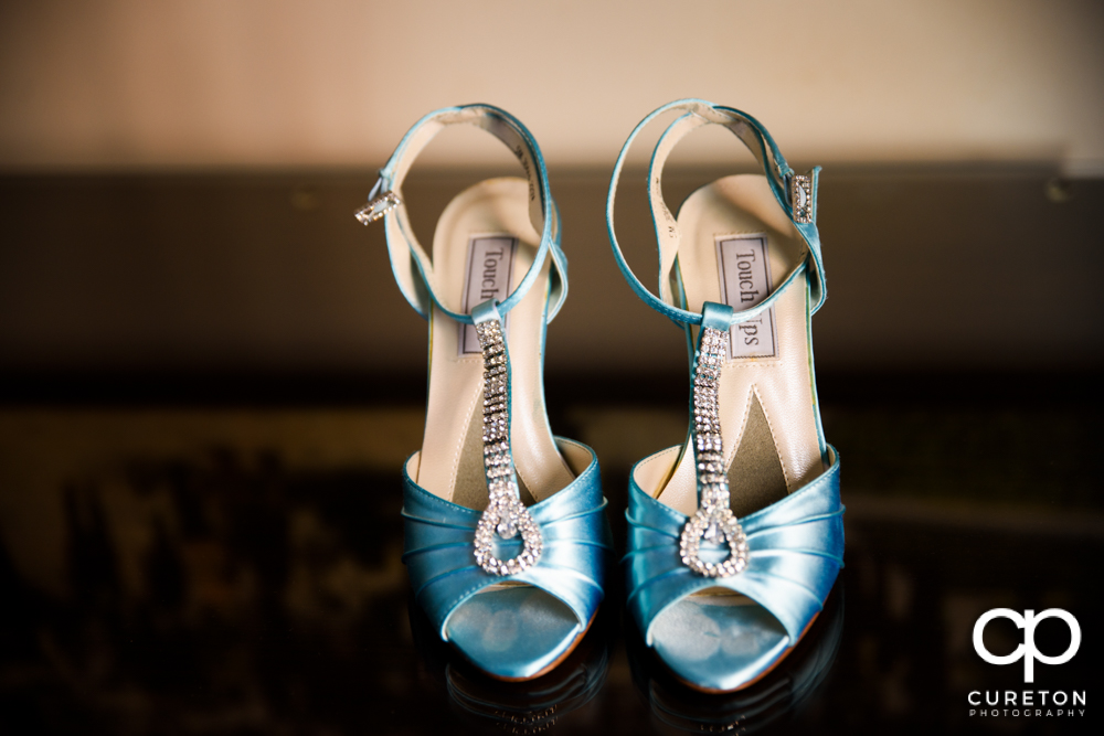 The bride's shoes.