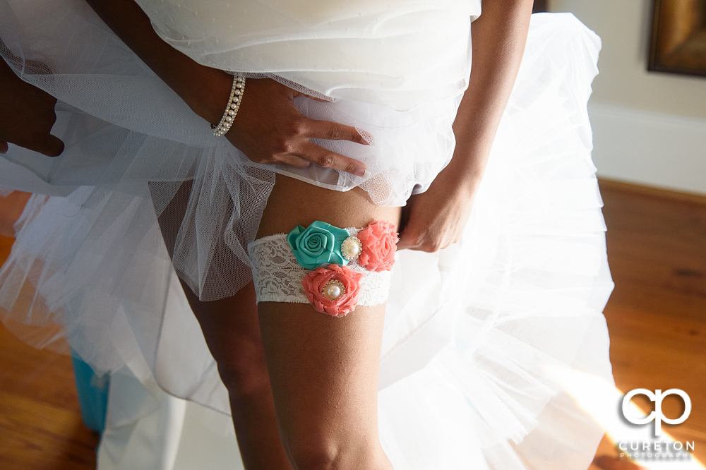 The bride's garter.