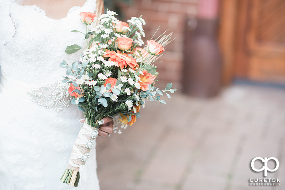 Bride's flowers by Renée Burroughs designs.