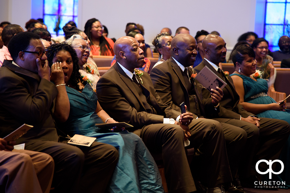 Wedding Ceremony at King David Baptist Church in Anderson, SC.