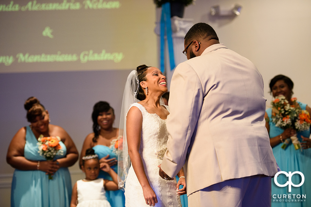 Wedding Ceremony at King David Baptist Church in Anderson, SC.