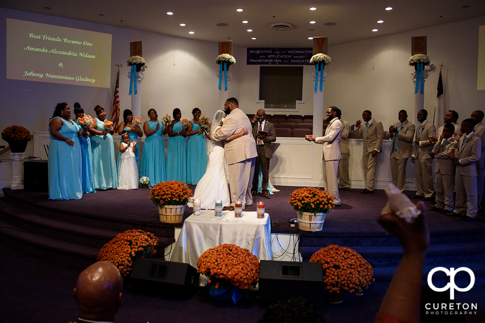 Wedding Ceremony at King David Baptist Church in Anderson, SC.