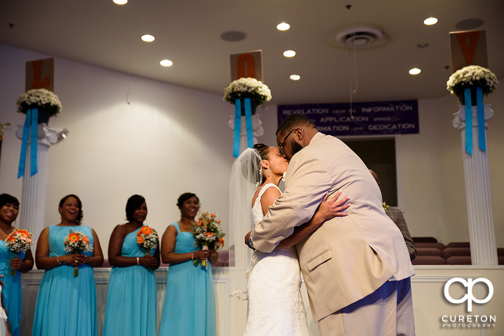 Wedding Ceremony at King David Baptist Church in Anderson, SC.