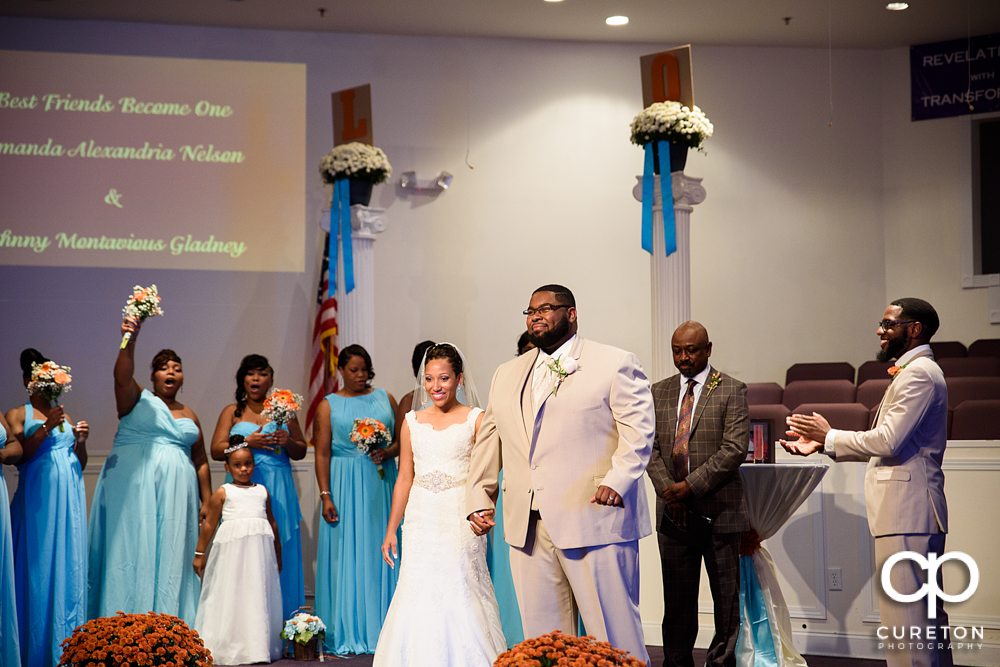 Wedding Ceremony at King David Baptist Church in Anderson, SC.