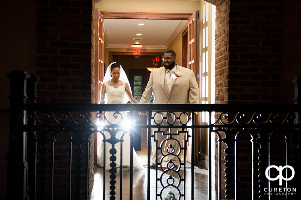 Bride and groom introduction.