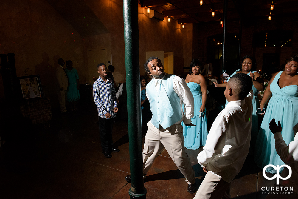 Dance off at the reception.